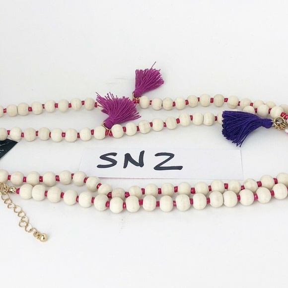 INC X Robert Rose Wood Bead Pink & Purple Necklace - Picture 8 of 8